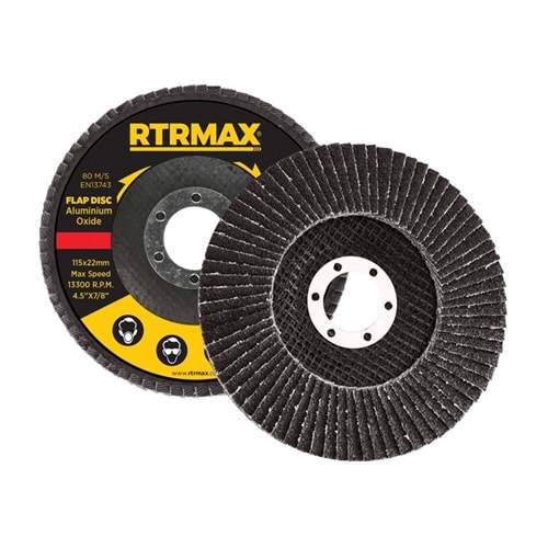 RTRMAX FLAP DİSK 115mm 60KUM RDF11560 A. OKSİT