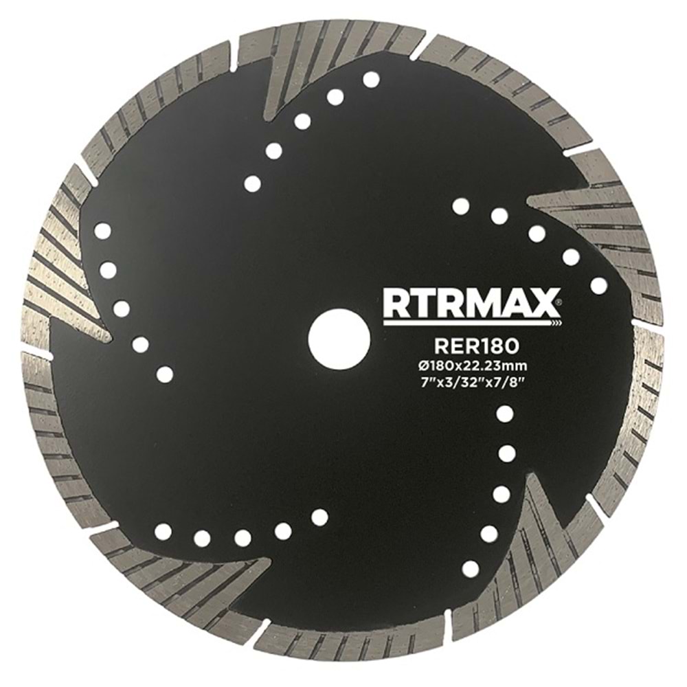 RTRMAX TURBO ELMAS TESTERE RER180 EXT. UZUN SEGM. 180*22mm