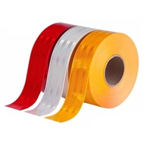 REFLEKTİF FOSFORLU BANT BEYAZ PETEKLİ 50mm - METRE FİYATI
