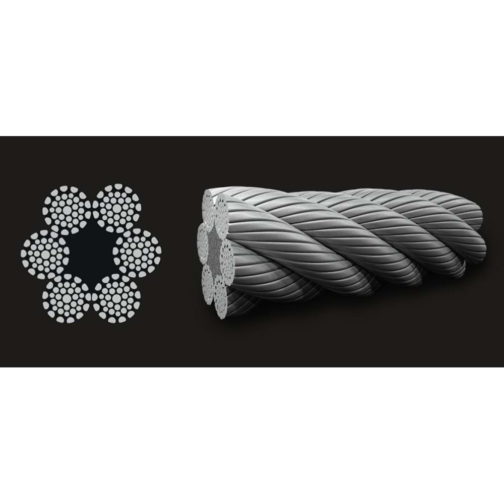 ÇELİK HALAT 16mm 6*36 KENDİR ÖZLÜ