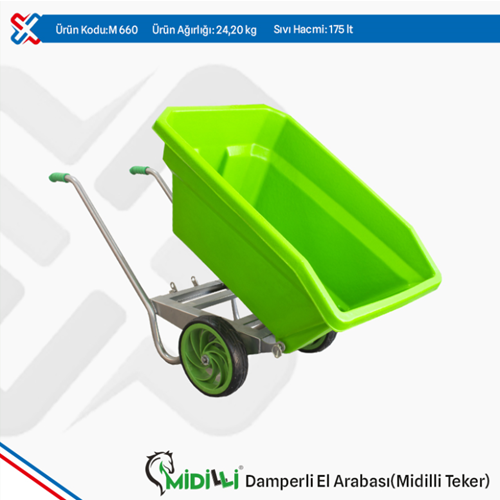 TUNA 660 MİDİLLİ DAMPERLİ EL ARABASI 175LT
